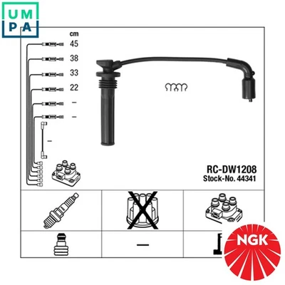 IGNITION CABLE KIT 44341 FOR CHEVROLET AVEO/GENTRA/KALOS/Hatchback/U-VA BEAT - Image 1 of 4