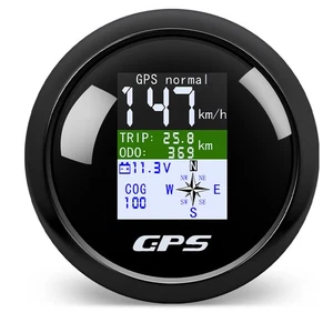 85MM Black GPS Speedometer Odometer Gauge for Motorcycles Boat Car Waterproof - Picture 1 of 17