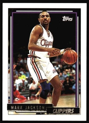 1992-93 Topps Mark Jackson Gold #325 Los Angeles Clippers - Image 1 of 2