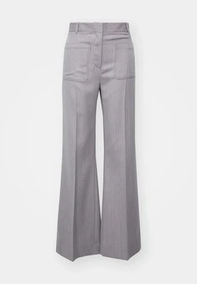BNWT Victoria Beckham Grey/Lilac Quartz Alina Trousers Size UK 10-12 - Image 1 of 4