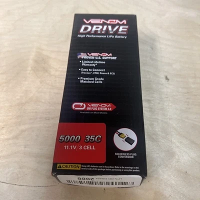 Venom Drive Series 35C 3S 5000mAh 11.1V LiPo Battery w/ Universal Plug *NEW* - Image 1 of 4