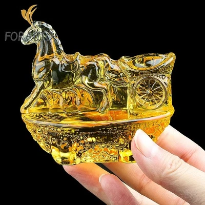 Crystal Glass Colored Glaze Money Feng Shui Ornament Mascot Handmade Crafts - Image 1 of 4