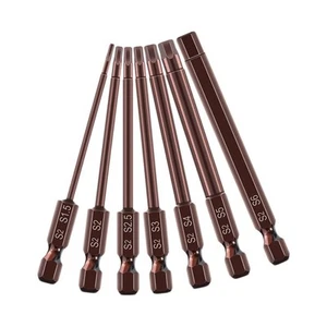 Efficient 7 Piece Alloy Steel Hex Screwdriver Bits Set with Magnetic Tips - Picture 1 of 43