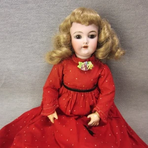 Handwerck Germany Biskuitkopf Puppe braune Glasaugen Komp Körper Germany 109 - Bild 1 von 19