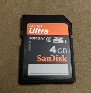 SanDisk Ultra SD 4GB SDHC Class 6 Flash Speicherkarte bis zu 30MB/s SDSDH-004G-U46 - Bild 1 von 1