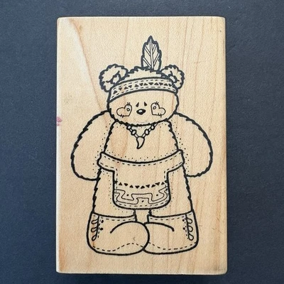 Oso Darcies Nativo Americano Disfraz Mocasín Pluma 1994 Sello de Goma L0532 Foto 1 de 4