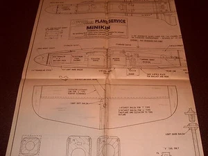 Disegno/piano aeromodello aereo: Minikin di J Cooper - Foto 1 di 1