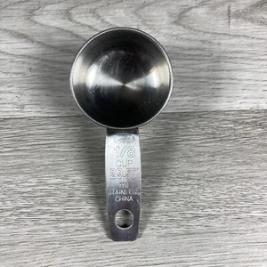 EKCO 1/8 Cup 29.57 ml Measuring Cup Stainless Steel - Coffee Scoop Vintage - Picture 1 of 3