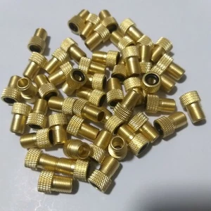 100 piezas bomba convertidora de bicicleta de latón completa válvula a Schrader a válvula de latón - Imagen 1 de 4