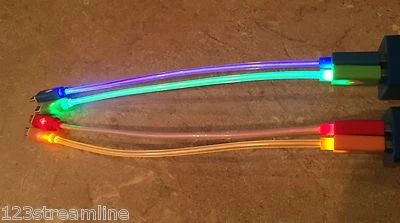 8" GLOW IN THE DARK light-up LED Data Sync Cable charger MICRO USB FOR ANDROID   - Image 1 of 2