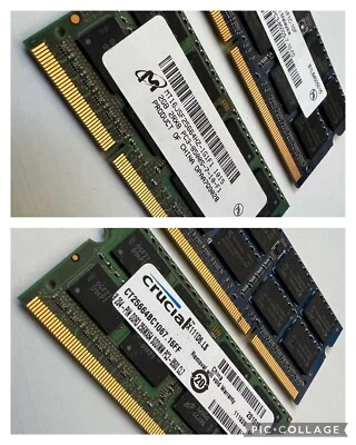 4GB ( 2 X 2GB ) PC3-8500 DDR 1066MHz Laptop DRAM CT25664AC667 & IMSH2GS13A1F1C - Image 1 of 4