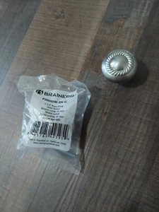 11 - BRAINERD P26055W SN C ROPE KNOB SATIN NICKEL ROUND CABINET KNOB PULL 1 1/4 - Picture 1 of 2