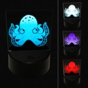 Adorable Octopus 3D Illusion LED Night Light Sign Nightstand Desk Lamp - Picture 1 of 6
