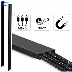 Hama Stahl Kabelkanal Magnetisch Kabel-Leiste Sockel Wand Fußbodenkanal TV PC - Bild 1 von 11