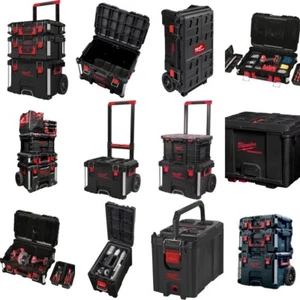 Milwaukee PACKOUT Juego de Caja de Herramientas Compacto Grande XL Herramientas Rodantes Almacenamiento Rojo Negro - Imagen 1 de 55