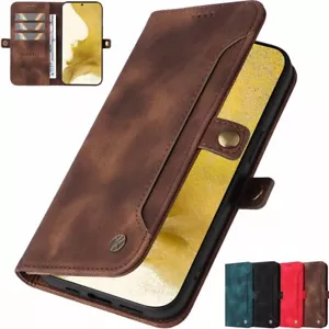 For Samsung S23 S22 S21 S20 S10 S9 Note 20 Wallet Card Holder Leather Case Cover - Picture 1 of 29