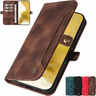 For Samsung S23 S22 S21 S20 S10 S9 Note 20 Wallet Card Holder Leather Case Cover - Image 1 of 4