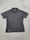 Fila Polo Shirt Mens Large Gray Short Sleeve Sport Golfer Golf Polyester