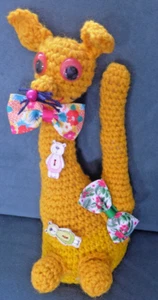 A CROCHETED CAT HANDMADE DOLL MADE OF COTTON THREADS ONE OF A KIND - Picture 1 of 11