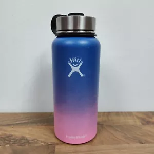 Botella de agua Hydro Flask 32 oz acero inoxidable boca ancha tapa de acero ombre rosa + azul - Imagen 1 de 7