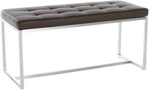 Banco Barci en Cuero PU con Soporte de Metal sin Respaldo & Reposabrazos - Imagen 1 de 2
