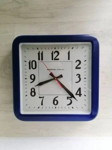 Train Station Wall Clock Square Shape Factory Wall Clock USSR Vintage Made 1970s - Picture 1 of 10