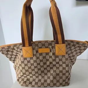 Gucci Vintage Tote Bag – Yellow & Beige – Great Vintage Condition - Picture 1 of 20