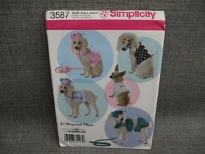 Simplicity 3587 Pet Costume Dog Canine All Sizes Hat Panties Leash Vest Pooch - Picture 1 of 5