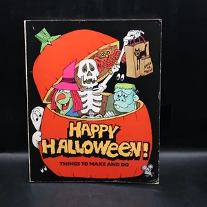Happy Halloween Things To Make And Do Activity Book 1981 Troll Books Vintage - Picture 1 of 7