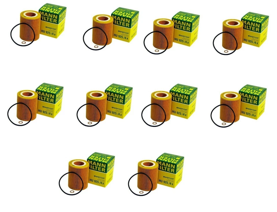 New Set of 10 Engine Oil Filters  For BMW E36 Z3 E39 E46 E53 X5 E60 E83 X3 Mann - Image 1 of 1