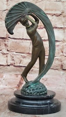 Signed Original Aldo Vitaleh Sport Memorabilia Golfer Genuine Sculpture Artwork - Image 1 of 4