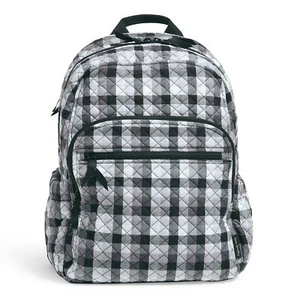 Vera Bradley Women's Cotton Campus Backpack Kingbird Plaid One Size - Picture 1 of 6