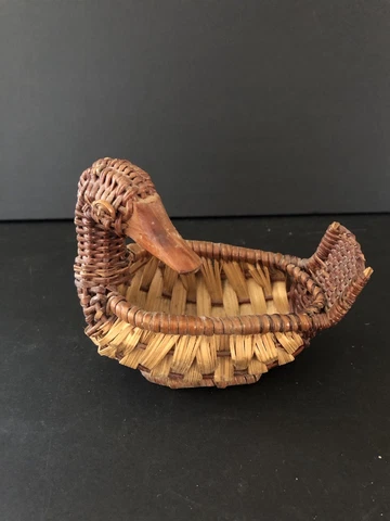 Wicker Duck Trinket Holder 4” Cover