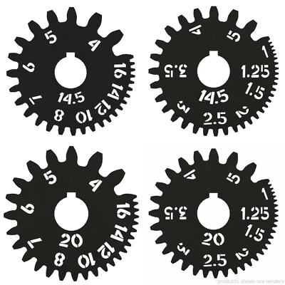 Gear Tooth Gauge Set - Diametral Pitch/Module 14.5/20PA (Set of 4) - Image 1 of 4
