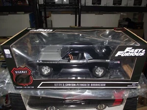 Highway 61 1/18 Fast & Furious Letty's Plymouth barracuda black NIB - Picture 1 of 1