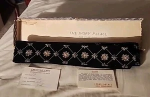 Antique Ladies Black Velvet Belt The Ivory Palace New Delhi India With Box - Picture 1 of 19