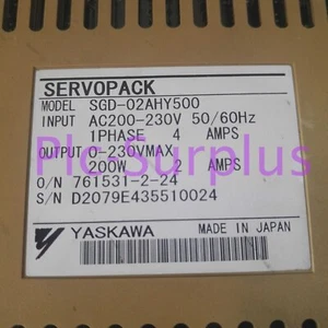 Used Servo drive SGD-02AHY500 Tested in good condition Fast delivery DHL YS9T - Picture 1 of 1