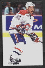 2000/01 Montreal Canadiens FRANCIS BOUILLON Team Issued Hockey Postcard