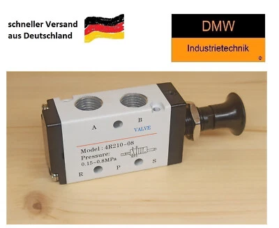 Pneumatic Valve 5/2 Way 1/8" 1/4" 3/8" 1/2" Inch Manual Hand Valve Latching New - Image 1 of 4