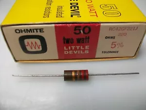 OHMITE 270 OHM 2 WATT KOHLENSTOFF COMP. WIDERSTAND - Bild 1 von 2