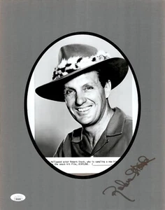 ROBERT STACK Signed 11x14 Framed Matted VINTAGE Photo Autograph JSA COA Cert - Picture 1 of 2