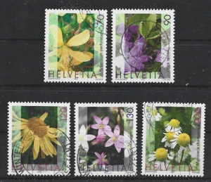 pb029 SCHWEIZ/ Blumen MiNr 1820/21+1823/24+1826 o - Imagen 1 de 1