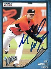 Mike Wright 2015 Norfolk Tides Signed Card