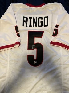 Kelee Ringo Autographed Georgia Bulldogs Custom White #5 Jersey COA/ Beckett - Picture 1 of 3