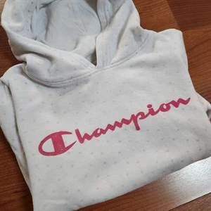 Champion Girls Pink Glitter Polka Dot Hoodie Size 8 - Picture 1 of 8