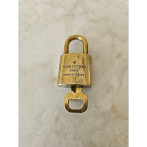 Louis Vuitton Padlock with Key #301 Gold Tone Authentic Replacement - Picture 1 of 2