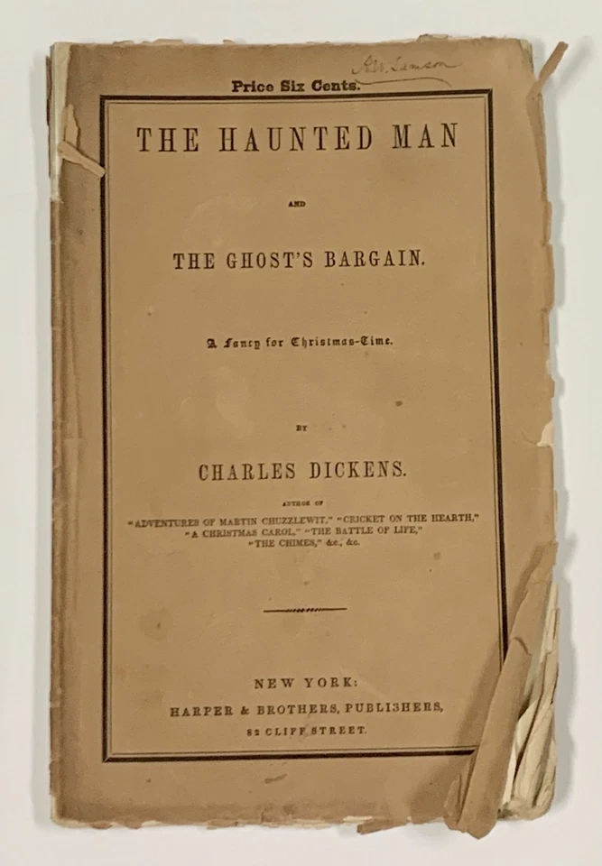 Charles Dickens / HAUNTED MAN And The GHOST'S BARGAIN A Fancy First Edition 1849 - Image 1 of 1