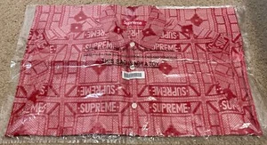 Camicia Supreme Tray Jacquard S/S nuova con etichette SS24 rossa taglia uomo media SPEDIZIONE GRATUITA! - Foto 1 di 7