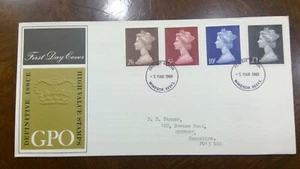 FIRST DAY COVER 1969 MACHIN HIGH VALUE 2/6d - £1 SG787 - 790 CAT £18 Clean - Picture 1 of 1