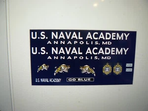 US Naval Academy Team Bus Decalcomanie per modello lungo 8 pollici - Foto 1 di 1
